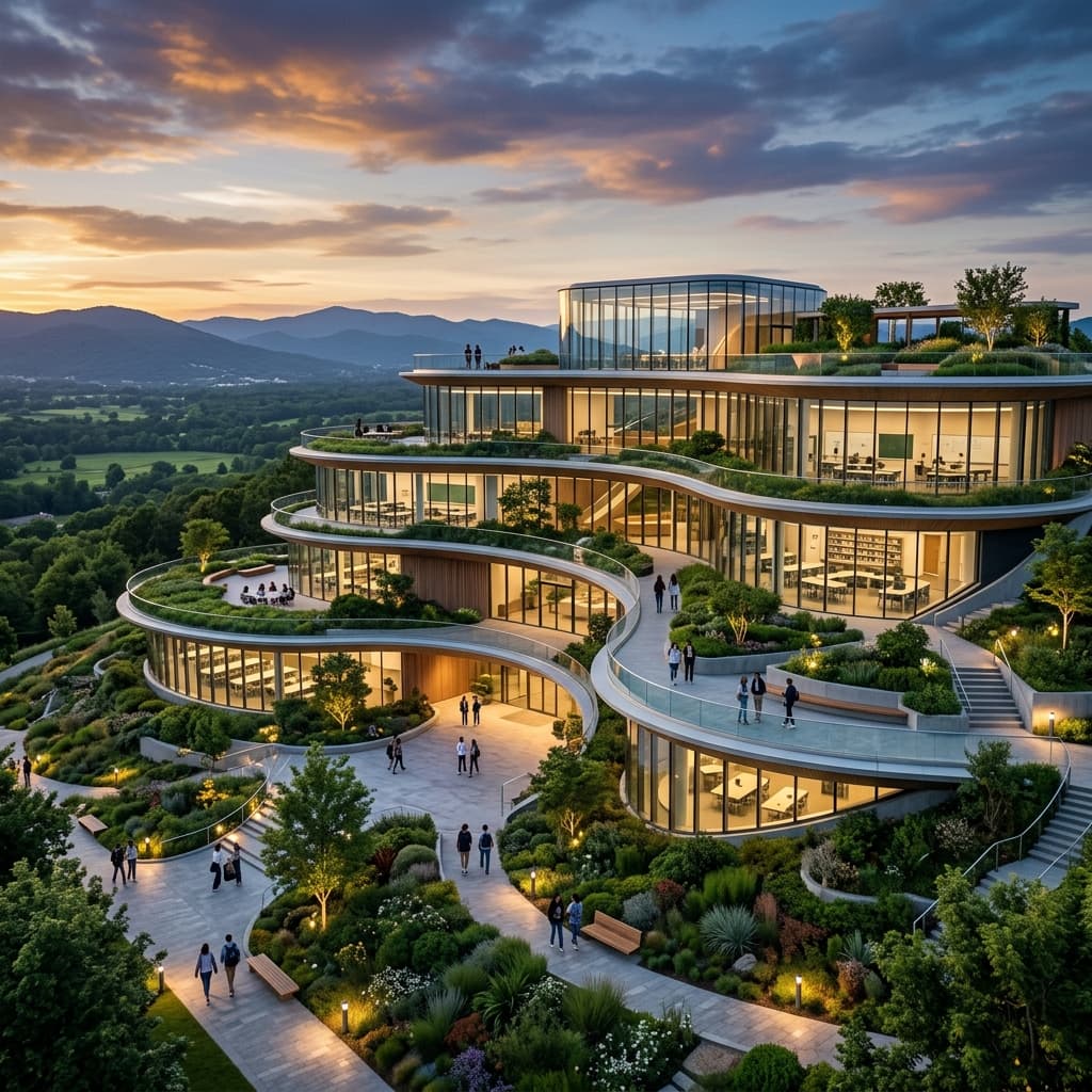 Proposed terraced school campus